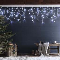 Pro Connect 36m 1800 White Connectable Icicle Lights White Cable - thumbnail 2