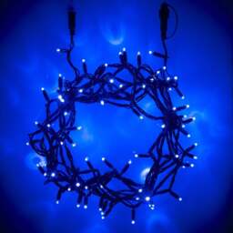 Core Connect 20m 200 Blue Connectable Fairy Lights Green Cable - thumbnail 1