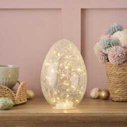 Crackle Glass Easter Egg Light - thumbnail 1