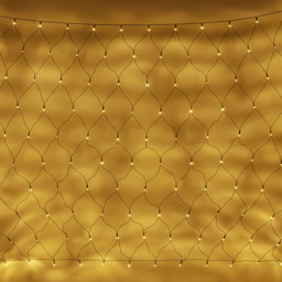 Essential Connect Warm White Connectable Net Lights Green Cable