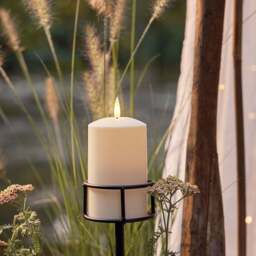Set of 2 Adjustable Outdoor Candle Stakes with TruGlow® Pillar Candles - thumbnail 2