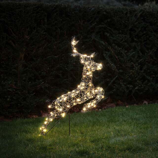 80cm Harlow Leaping Stag Light Up Reindeer - image 1