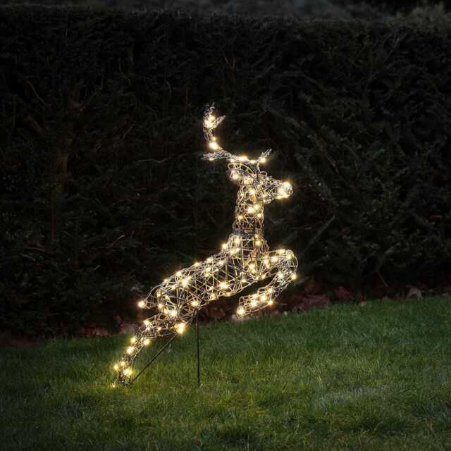 80cm Harlow Leaping Stag Light Up Reindeer - image 1