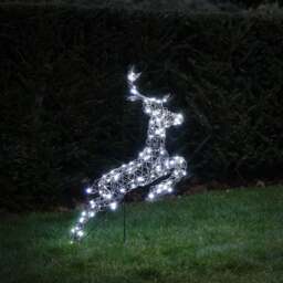 80cm Harlow Leaping Stag Light Up Reindeer - thumbnail 2