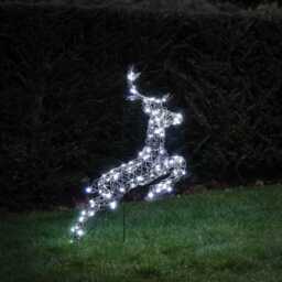 80cm Harlow Leaping Stag Light Up Reindeer - thumbnail 2