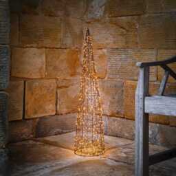 80cm Warm White Micro LED Wire Cone - thumbnail 2