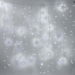 Core Connect 4m x 2m 384 White Connectable Curtain Lights Clear Cable