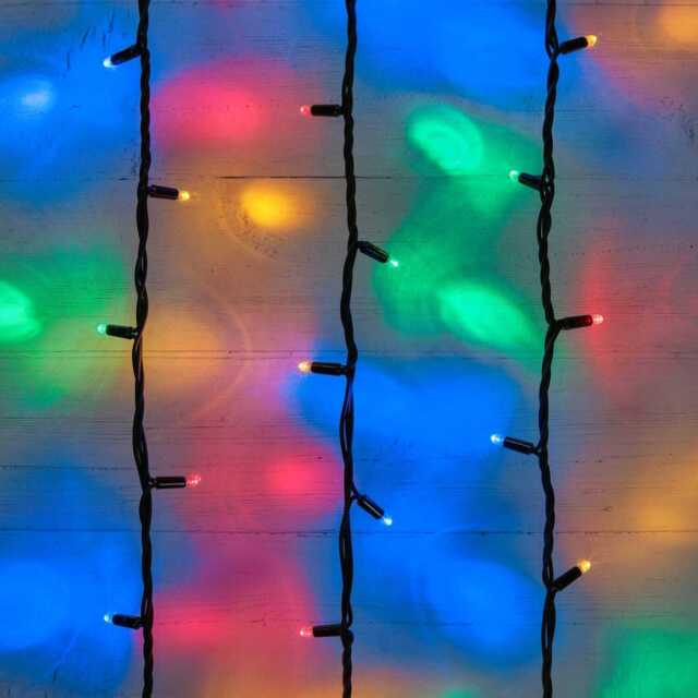 Plus Connect 30m 300 Multi Coloured Connectable Fairy Lights Black Cable - image 1
