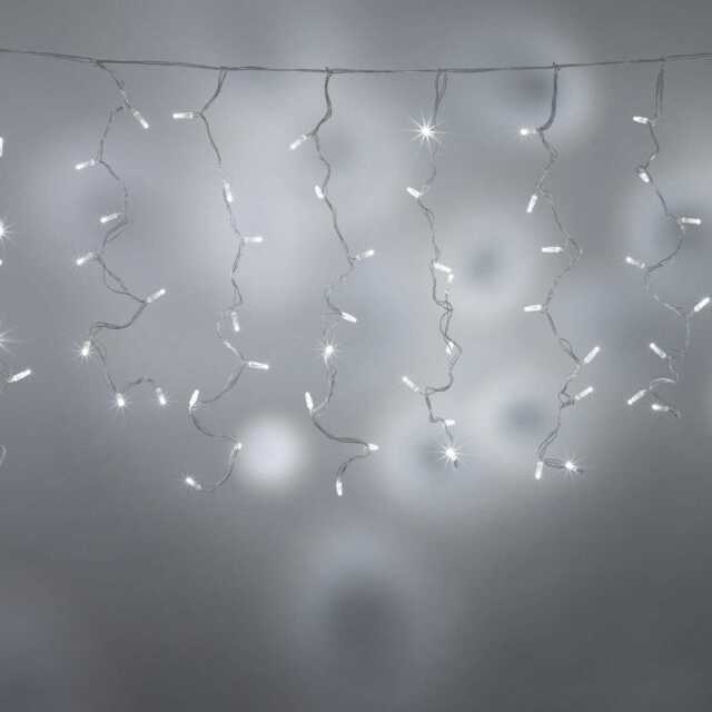 Core Connect 14m x 1m 672 White Connectable Curtain Lights Clear Cable - image 1