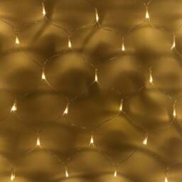 100 Warm White LED Solar Net Light Clear Cable - thumbnail 1