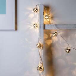 16 Silver Ball Fairy Lights - thumbnail 2