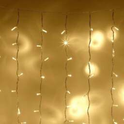 Core Connect 4m x 3m 576 Warm White Connectable Curtain Lights Clear Cable - thumbnail 2