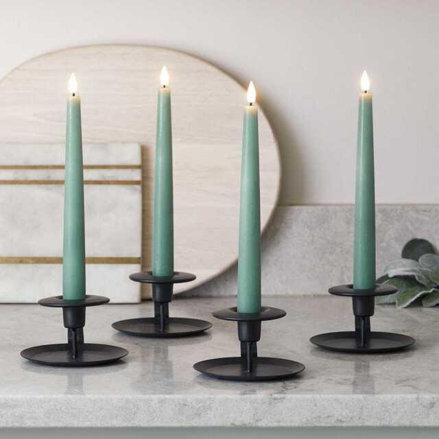 4 TruGlow® Eucalyptus Green Remote Controlled LED Taper Candles - image 1