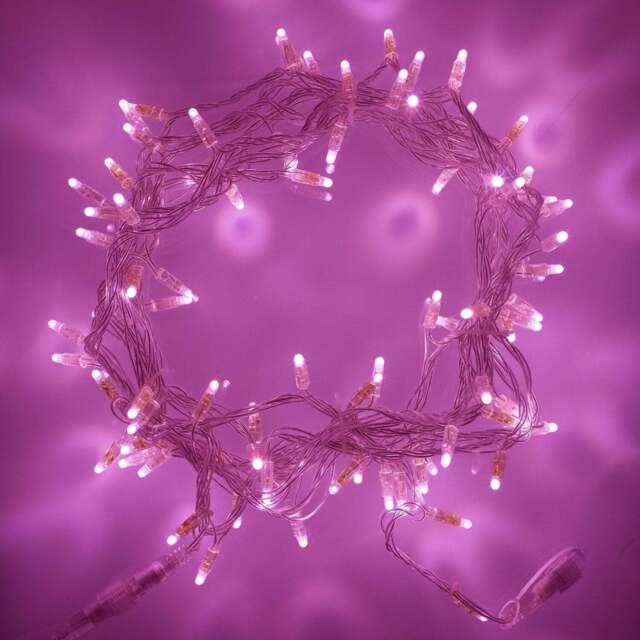 Core Connect 40m 400 Pink Connectable Fairy Lights Clear Cable - image 1