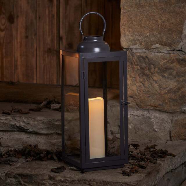 Large Slate Grey Garden Lantern - image 1