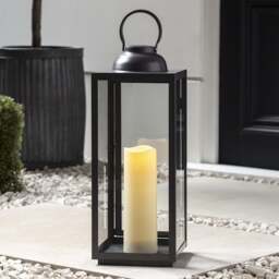 Large Slate Grey Garden Lantern - thumbnail 2