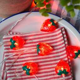 Battery Operated Strawberry String Lights - thumbnail 1