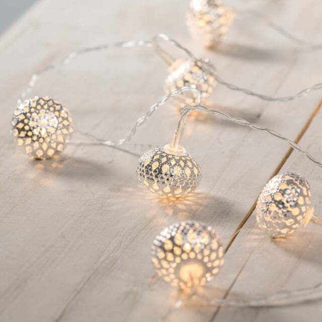 10 Silver Mini Maroq Battery Fairy Lights - image 1