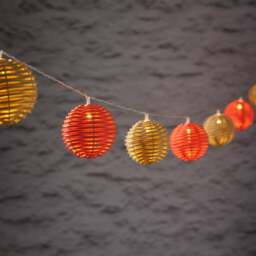 10 Rattan Ball Solar Fairy Lights - thumbnail 2