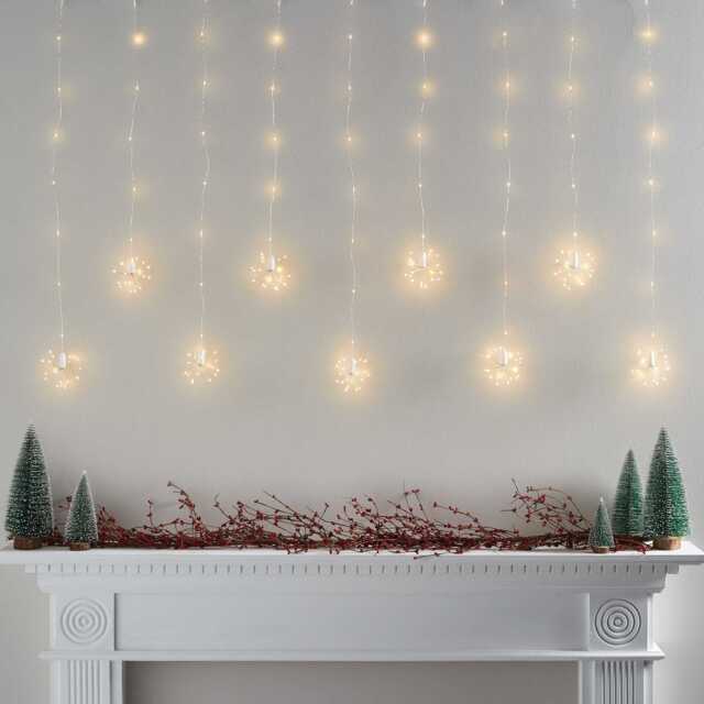 Warm White Starburst Curtain Light - image 1