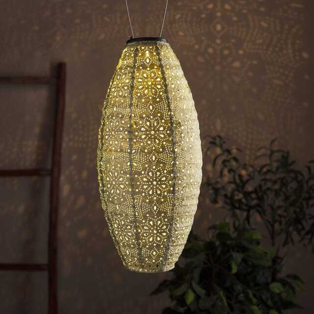 Tyvek Green Moroccan Hanging Solar Lantern - image 1