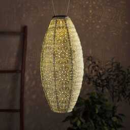 Tyvek Green Moroccan Hanging Solar Lantern - thumbnail 1