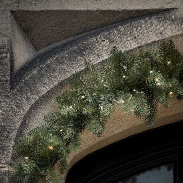 1.5m Pre Lit LED Outdoor Fir Garland - image 1
