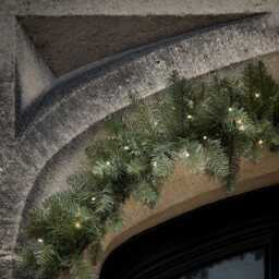 1.5m Pre Lit LED Outdoor Fir Garland - thumbnail 1