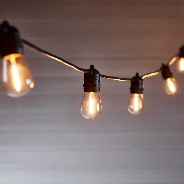 Ultimate Connect 40m 80 Warm White Festoon Lights Black Cable - image 1