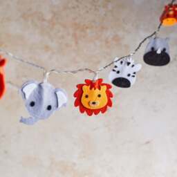 16 Felt Safari Children's Fairy Lights - thumbnail 2