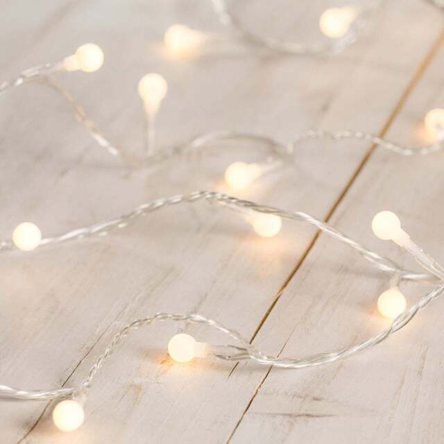 40 Warm White Berry Fairy Lights