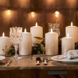TruGlow® Bronze Ombre LED Pillar Candle Trio With Remote Control - thumbnail 2