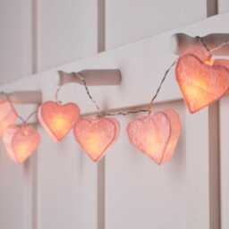 10 LED Paper Heart Battery Fairy Lights - thumbnail 1