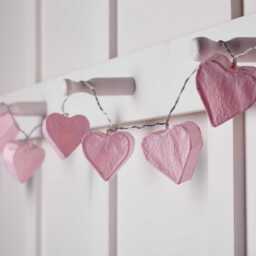 10 LED Paper Heart Battery Fairy Lights - thumbnail 2