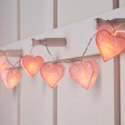 10 LED Paper Heart Battery Fairy Lights - thumbnail 1