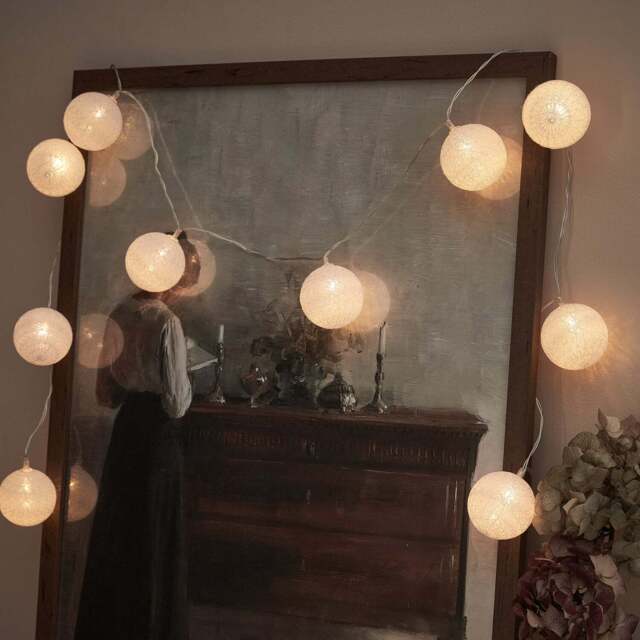 Chalk Cotton Ball Fairy Lights - image 1