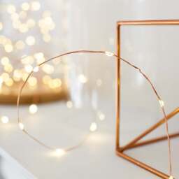50 Warm White LED Copper Outdoor Micro Fairy Lights - thumbnail 1