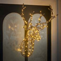 84cm Studley Stag's Head LED Battery Operated Wall Light - thumbnail 1