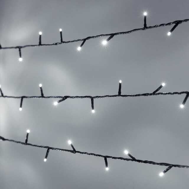 Essential Connect 20m 200 White Connectable Fairy Lights Green Cable - image 1