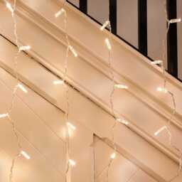 Core Connect 12m x 1m 576 Warm White Connectable Curtain Lights Clear Cable
