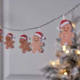 10 Gingerbread LED String Lights - thumbnail 2