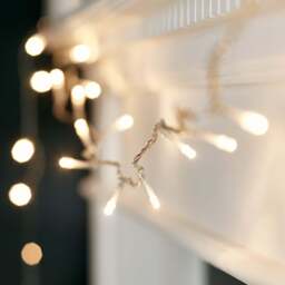 100 Warm White LED Fairy Lights On Clear Cable - thumbnail 2