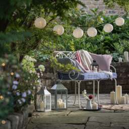 4m Connectable Weather-Resistant Cut Out Lantern (10) Plug in String Lights - thumbnail 2