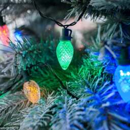 60 Multi Coloured C7 Pinecone Christmas Lights - thumbnail 1