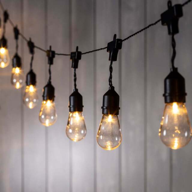 15 Drop Bulb Battery Festoon Lights - image 1