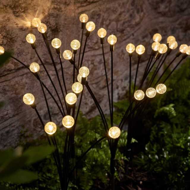 4 Pacific Wavy Bubble Solar Stake Lights - image 1