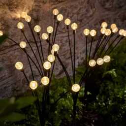 4 Pacific Wavy Bubble Solar Stake Lights