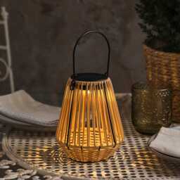 Hygge Wicker Style Solar Lantern - thumbnail 2