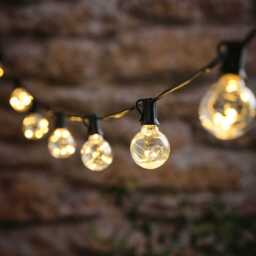 10 Globe Outdoor Solar Micro Festoon Lights