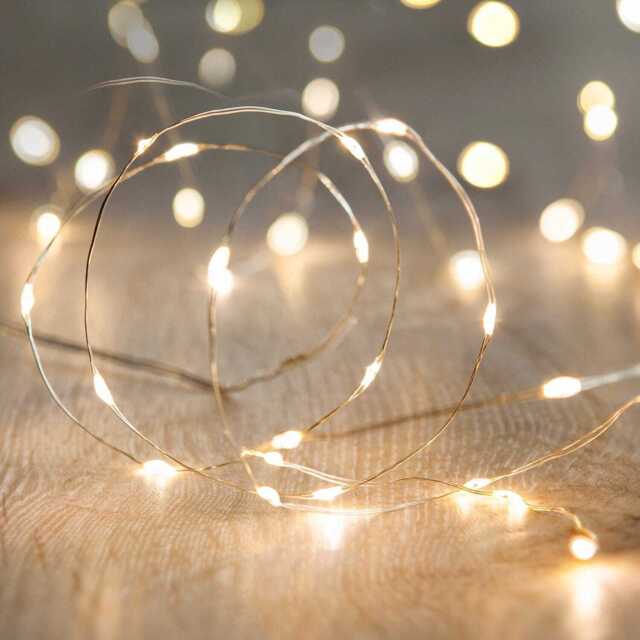 6 Set of 20 Warm White Micro Fairy Lights - image 1